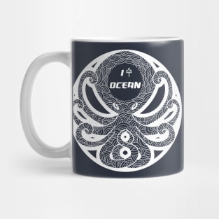 Graphic octopus (white version) Mug